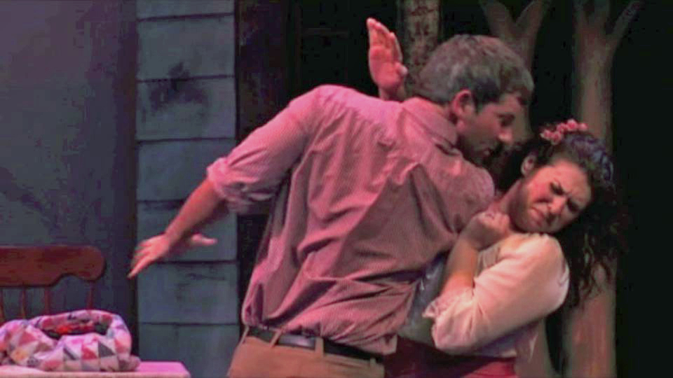 Frank begins to strike Marie